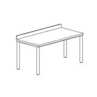 Table adossée gamme 600- TD086/1 Tecnox