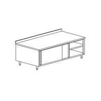 Meuble de rangement adossé avec 2 P coulissantes gamme 600- MRD106/1 Tecnox