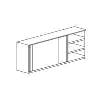 Armoire suspendue hauteur 800 mm avec 2 étagères- ASPC0880/1 Tecnox