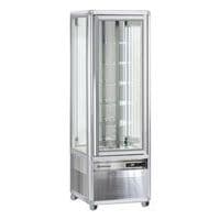 Vitrine verticale positive ventilée 350L,tablettes-350 R LED chocolat Tecfrigo