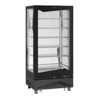 Vitrine verticale MARILYN,bi-température,650L,tablettes,ferrage gauche