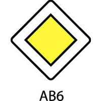 Panneau de signalisation de danger - AB6 - Route prioritaire