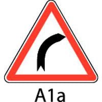 Panneau de signalisation de danger - A1a - Virage à droite