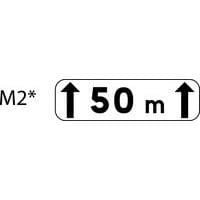 Panonceau pour panneaux de signalisation type AB3A - M2