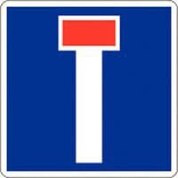 Panneau de signalisation d'indication - C13a - Impasse ou chemin sans issue