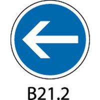 Panneau de signalisation d'obligation - B21.2 - Direction obligatoire à gauche