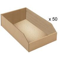 Bacs à bec carton kraft brun - Longueur 400 mm - 11 L