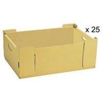 Bacs gerbables en carton - Longueur 530 mm - 25 L