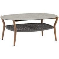 Table basse Nordic Stamp - structure alu - plateau oblong compact