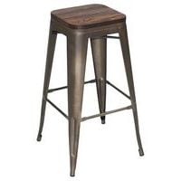 Tabouret Mill structure métal assise bois Stamp