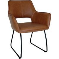 Fauteuil Miya structure métal assise et dossier tissu PVC Stamp