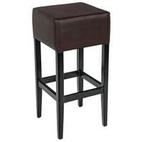 Tabouret Vivaldi structure hêtre massif assise et dossier tissu PVC Stamp