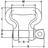 A = OuvertureC = Largeur utileD = Fixation diamètreE = Hauteur utileM = Largeur hors-tout