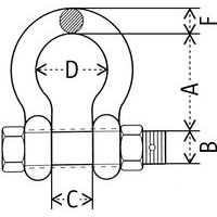 A = Hauteur utileB = Diamètre fixationC = OuvertureD = Largeur utileF = Diamètre