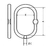 A = Longueur intérieureB = Largeur intérieureC = Section Ø