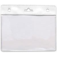 Porte-badge PVC avec bandeau - Horizontal - Paquet de 100 - Sogedex