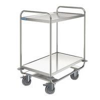 Chariot inox - 2 plateaux - Force 160 kg