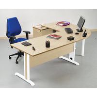 Bureau 160/80cm avec retour 90° et caisson Quatuor - Manutan Expert