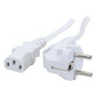 Cordon d'alimentation PC CEE7 / C13 blanc - 1,8 m