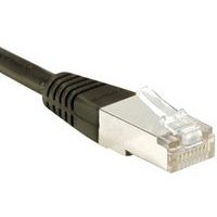 Cordon RJ45 catégorie 6 F/UTP noir - 0,15 m