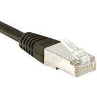 Cordon RJ45 catégorie 6 S/FTP noir - 0,15 m