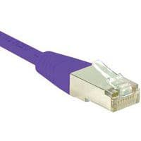 Cordon RJ45 catégorie 6 S/FTP violet - 0,15 m