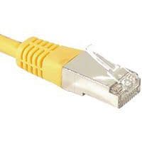 Cordon RJ45 catégorie 6A F/UTP jaune - 0,15 m