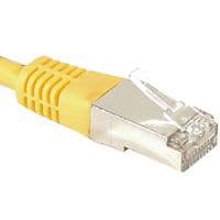 Cordon RJ45 catégorie 6A F/UTP jaune - 7,5 m