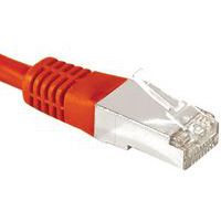 Cordon RJ45 catégorie 6A F/UTP rouge - 0,3 m