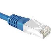 Cordon RJ45 catégorie 6A S/FTP bleu - 0,5 m