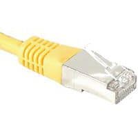 Cordon RJ45 catégorie 6A S/FTP jaune - 0,5 m