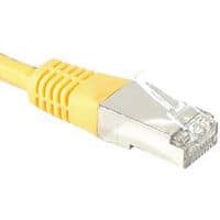 Cordon RJ45 catégorie 6A S/FTP jaune - 1 m