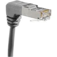 Cordon RJ45 catégorie 6A S/FTP POE gris - 0,7 m