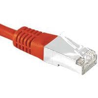 Cordon RJ45 catégorie 6A S/FTP rouge - 0,5 m