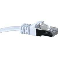 Cordon RJ45 plat catégorie 6 U/FTP snagless blanc - 5 m