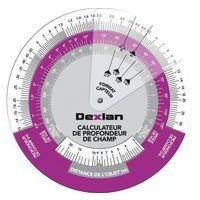 Disque calculateur profondeur champ pour cameras