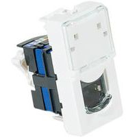 Plastron mosaic 22,5X45 1 port RJ45 cat 5e stp