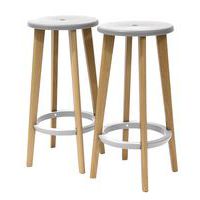 Tabouret haut Woody - Lot de 2