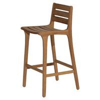 Tabouret haut Emma - assise dossier et piètement Iroko