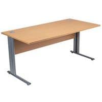 Bureau droit, Livré monté: non, Type de piétement: En L, Hauteur: 72 cm, Largeur hors tout: 160 cm