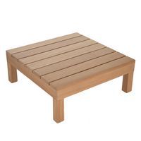 Table basse Aris 77 x 77 cm - plateau et piètement Iroko