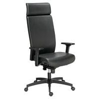 Fauteuil direction Kio cuir noir GGI