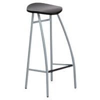 Tabouret haut Diablo assise bois verni coloris Wengué