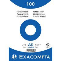 Paquet 100 fiches sous film bristol uni 148x210mm