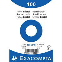 Paquet 100 fiches sous film bristol uni 105x148mm