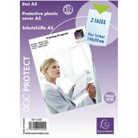 Sachet de 10 étuis de protection simples pvc de qualité A5