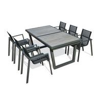 Table jardin Ohos 251x95cm + 6 fauteuils - DcbGarden