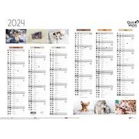 Quo Vadis - Calendrier bancaire 7 mois par face - 2024 - 13,5 x 18