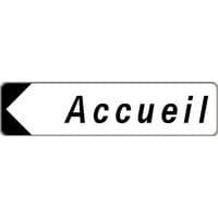 Panneau directionnel standard - Accueil - Longueur 500 mm