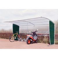 Abri cycles rectangulaire - Suivant avec support cycles 6 places